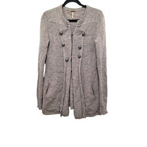 Free People 100% Wool Military Moment Cardigan Warm Breathable Winter Outdoor